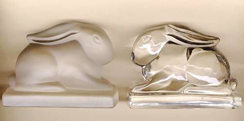 Heisey Rabbit Paperweights